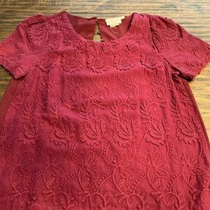 Burgundy embroidery top